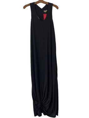 Anama Dress Size Small Twist Back Maxi Black Scoop Neck Summer Viscose NEW